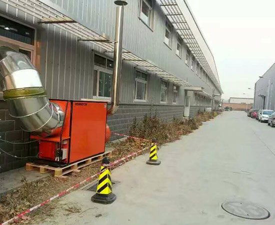 間接暖風機工廠使用現場