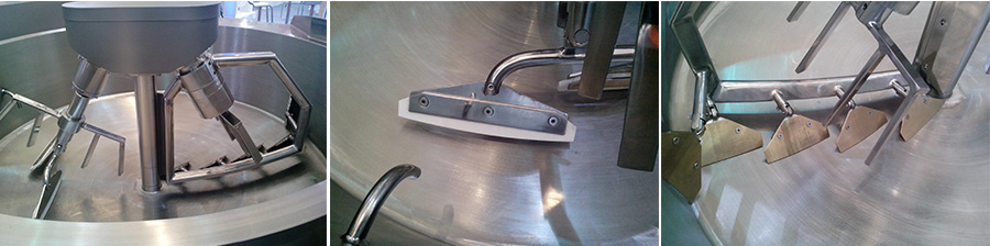 Steam jacketed kettle with mixer